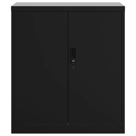 Archiefkast 79x40x90 cm staal zwart 3