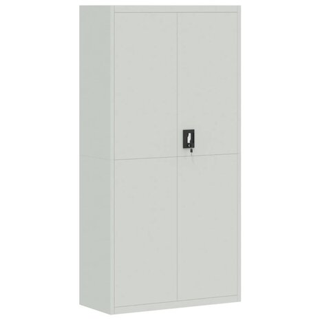 Archiefkast 90x40x180 cm staal lichtgrijs 2