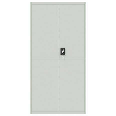 Archiefkast 90x40x180 cm staal lichtgrijs 3