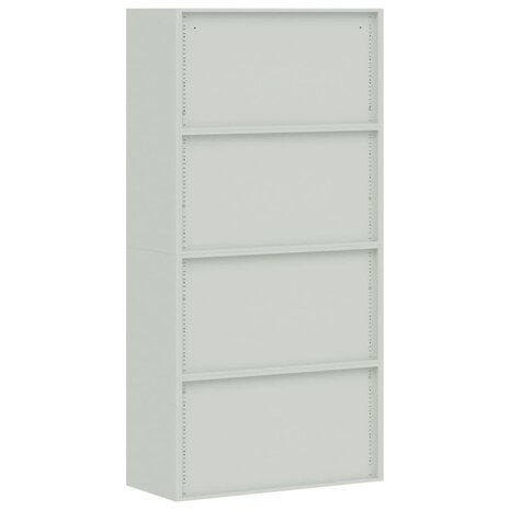 Archiefkast 90x40x180 cm staal lichtgrijs 6