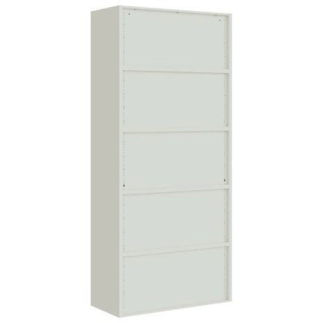 Archiefkast 90x40x200 cm staal lichtgrijs 6
