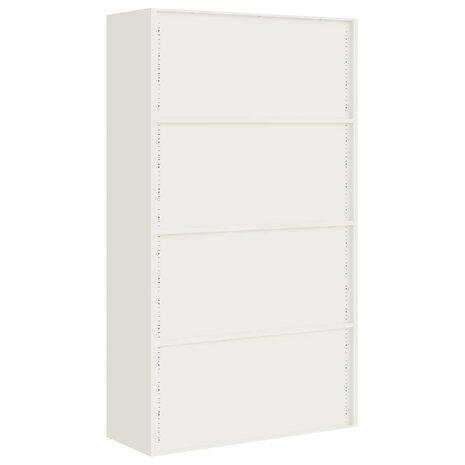 Archiefkast 105x40x180 cm staal wit 6