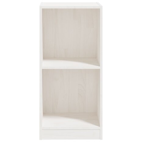 Bijzetkast 35,5x33,5x76 cm massief grenenhout wit 5