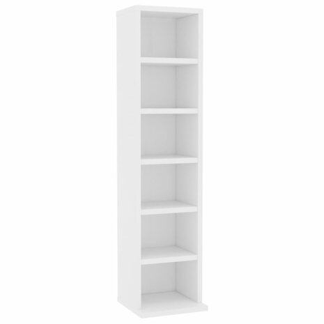 Cd-kast 21x20x88 cm bewerkt hout wit 2