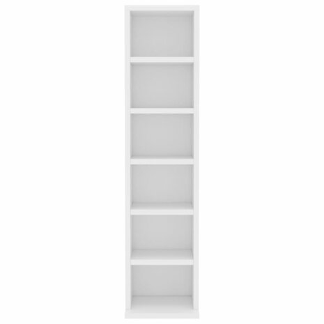 Cd-kast 21x20x88 cm bewerkt hout wit 4