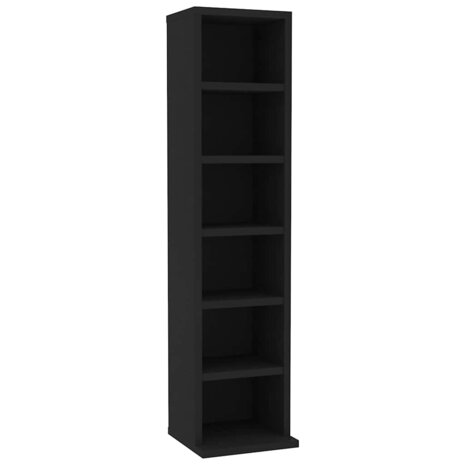 Cd-kast 21x20x88 cm bewerkt hout zwart 2