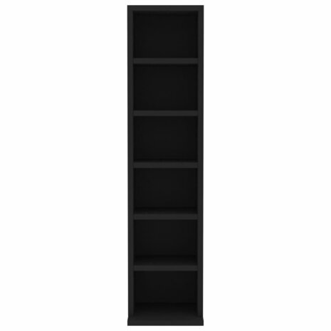 Cd-kast 21x20x88 cm bewerkt hout zwart 4