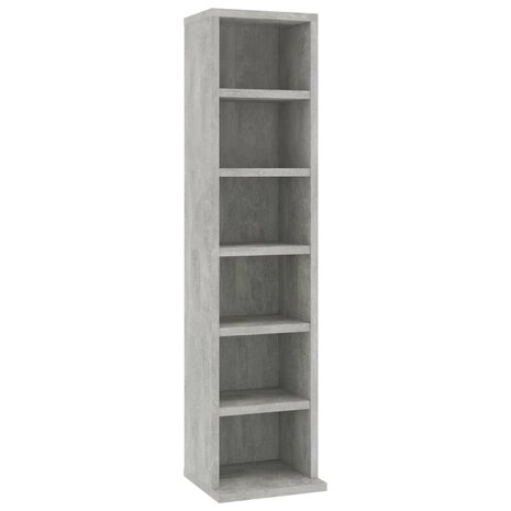 Cd-kast 21x20x88 cm bewerkt hout betongrijs 2