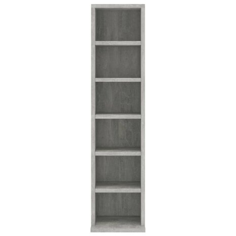 Cd-kast 21x20x88 cm bewerkt hout betongrijs 4