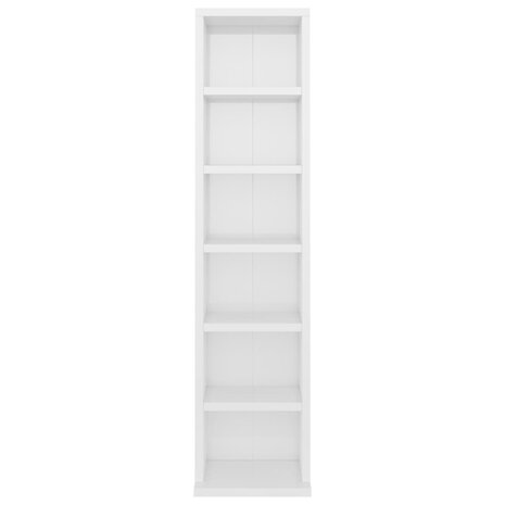 Cd-kast 21x20x88 cm bewerkt hout hoogglans wit 4
