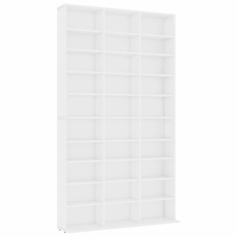 Cd-kast 102x16x177,5 cm bewerkt hout wit 2