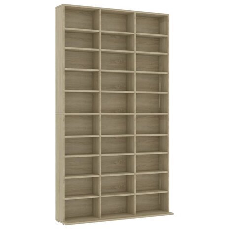 Cd-kast 102x16x177,5 cm bewerkt hout sonoma eikenkleurig 2