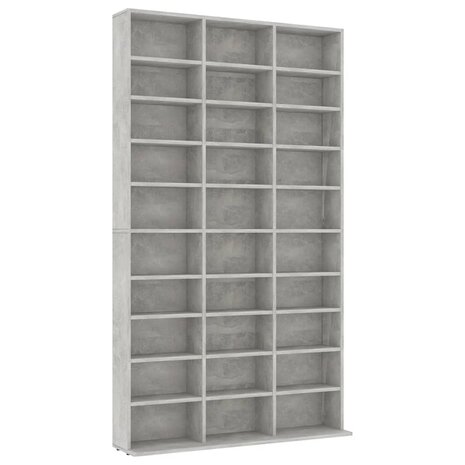 Cd-kast 102x16x177,5 cm bewerkt hout betongrijs 2