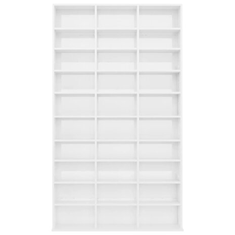 Cd-kast 102x16x177,5 cm bewerkt hout hoogglans wit 4