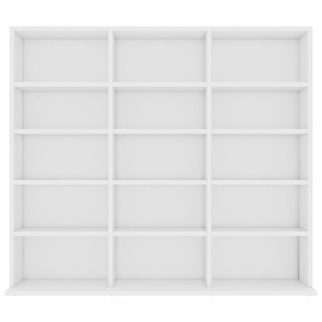 Cd-kast 102x23x89,5 cm bewerkt hout wit 4