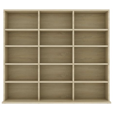 Cd-kast 102x23x89,5 cm bewerkt hout sonoma eikenkleurig 4