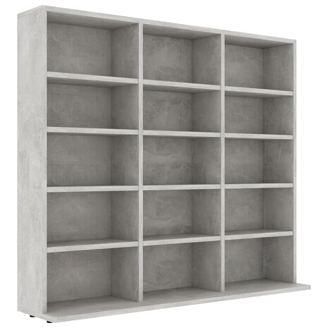 Cd-kast 102x23x89,5 cm bewerkt hout betongrijs 2
