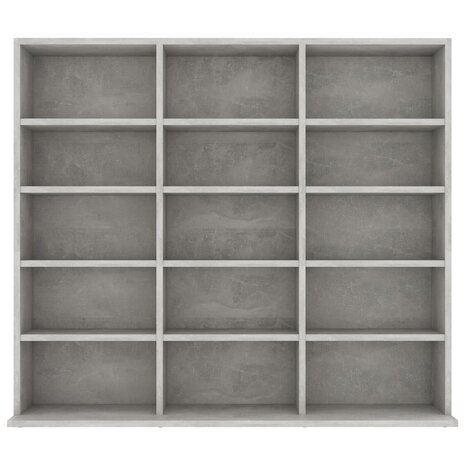 Cd-kast 102x23x89,5 cm bewerkt hout betongrijs 4