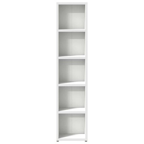 Cd-kasten 2 st 21x16x93,5 bewerkt hout wit 5