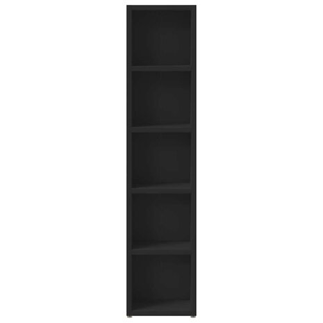 Cd-kasten 2 st 21x16x93,5 spaanplaat zwart 5