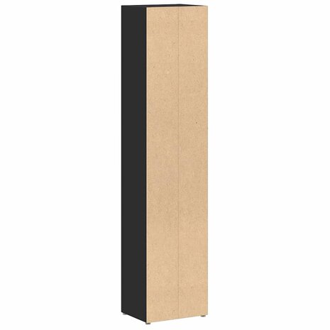 Cd-kasten 2 st 21x16x93,5 spaanplaat zwart 7