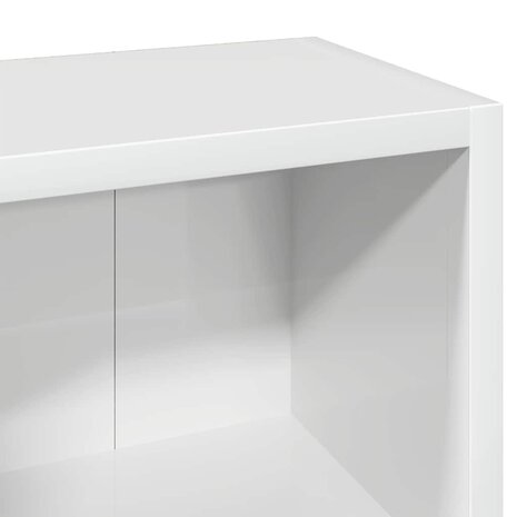 Cd-kasten 2 st 21x16x93,5 spaanplaat hoogglans wit 8