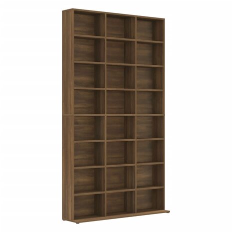 Cd-kast 102x23x177,5 cm bewerkt hout bruin eikenkleur 2