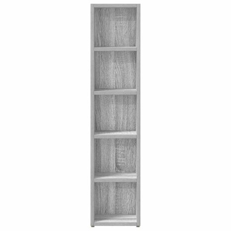 CD-kasten 2st 21x16x93,5cm bewerkt hout grijs sonoma eikenkleur 5