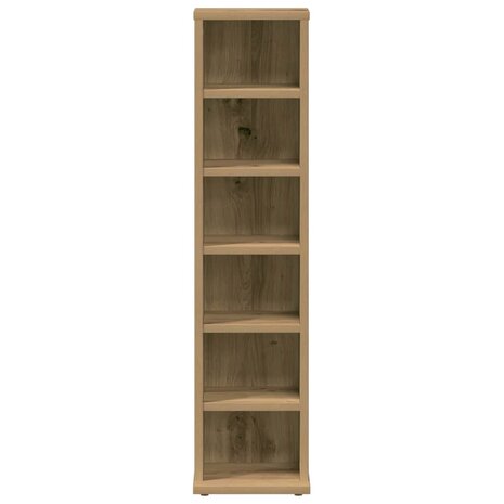 Cd-kast 21x20x88 cm bewerkt hout artisanaal eikenkleurig 4