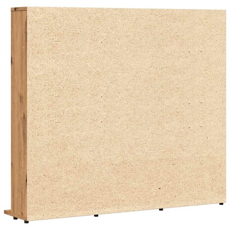 Cd-kast 100x23x89,5 cm bewerkt hout artisanaal eikenkleurig 6