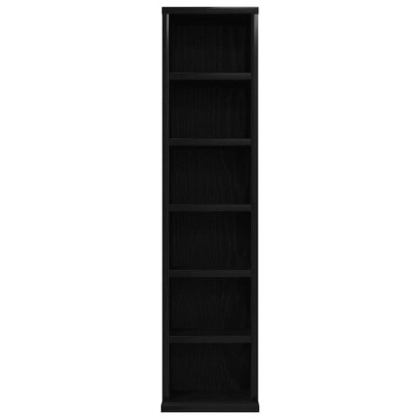 CD-kast 21x20x88 cm spaanplaat zwart eikenkleurig 5