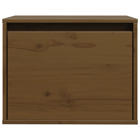 Wandkast 45x30x35 cm massief grenenhout honingbruin 4