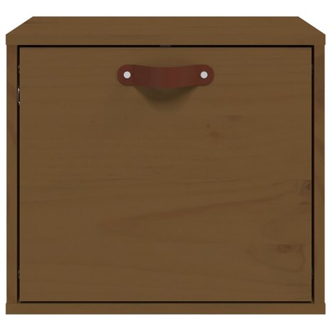 Wandkast 40x30x35 cm massief grenenhout honingbruin 3