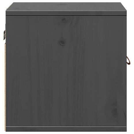 Wandkast 31,5x30x30 cm massief grenenhout grijs 7