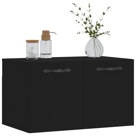 Wandkast 60x36,5x35 cm bewerkt hout zwart 3