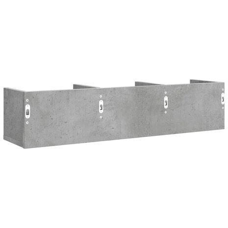 Wandkast 75x18x16,5 cm bewerkt hout betongrijs 7