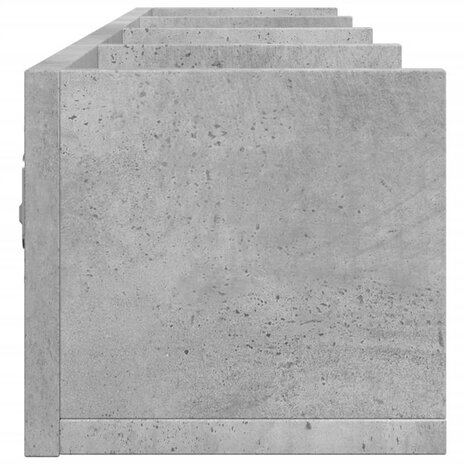 Wandkast 99x18x16,5 cm bewerkt hout betongrijs 6