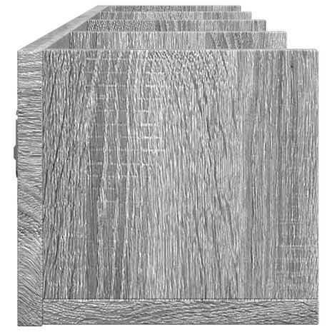 Wandkast 99x18x16,5 cm bewerkt hout grijs sonoma eikenkleurig 6