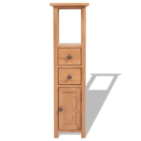 Hoekkast 26x26x94 cm massief eikenhout 2