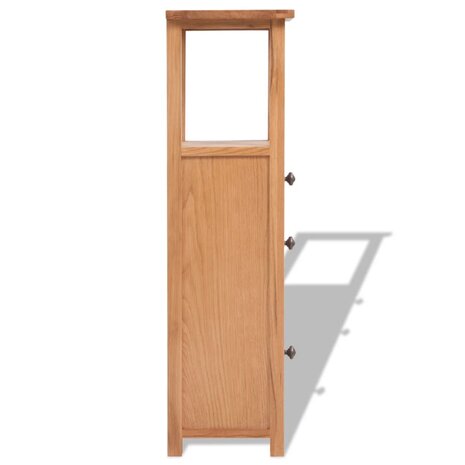 Hoekkast 26x26x94 cm massief eikenhout 3