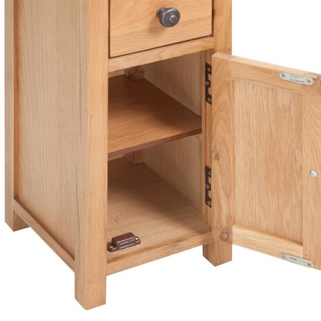 Hoekkast 26x26x94 cm massief eikenhout 5