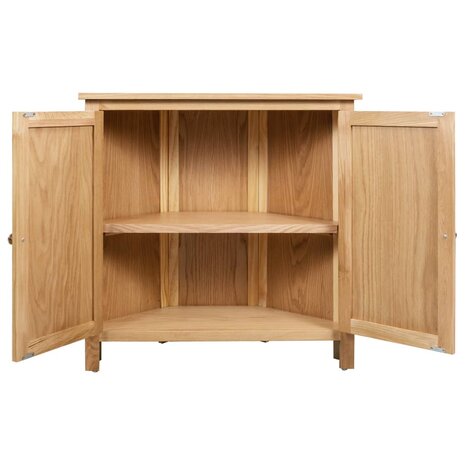 Hoekkast 80x33,5x78 cm massief eikenhout 5