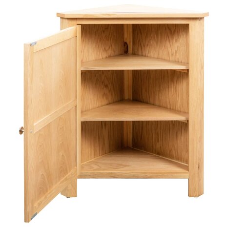 Hoekkast 59x45x80 cm massief eikenhout 4