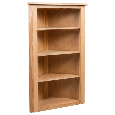 Hoekkast 59x36x100 cm massief eikenhout 3