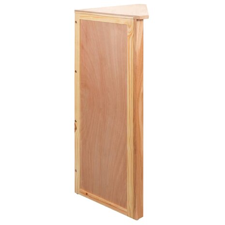 Hoekkast 59x36x100 cm massief eikenhout 4