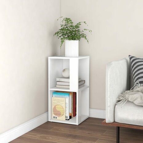 Hoekkast 33x33x67 cm bewerkt hout wit 1