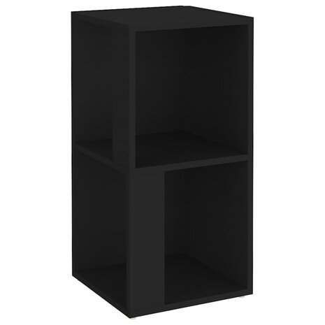 Hoekkast 33x33x67 cm bewerkt hout zwart 2