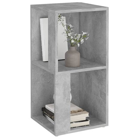 Hoekkast 33x33x67 cm bewerkt hout betongrijs 4