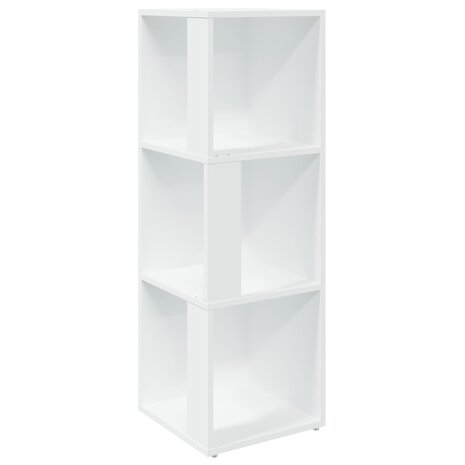 Hoekkast 33x33x100 cm bewerkt hout wit 2