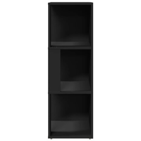 Hoekkast 33x33x100 cm bewerkt hout zwart 5